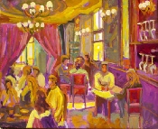 Sorbet à la framboise - huile sur toile - 89 x 116 cm - 2008